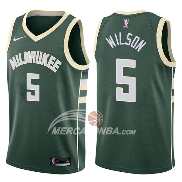 Maglia NBA Milwaukee Bucks D.j. Wilson Swingman Icon 2017-18 Verde